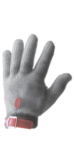 Stainless steel protective glove red colour size 3-M