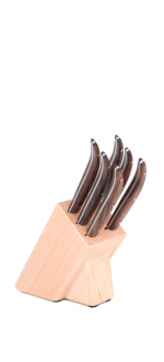 Set of 6 Pcs. The Origin Steak knifes + Block