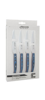 4 Pcs. Steak Knife The Origin Blue Micarta Set 