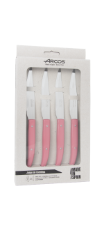 Set 4-teiliges Steakmesser Rosa Mikroverzahnte messer