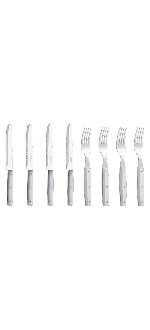 White flatware set